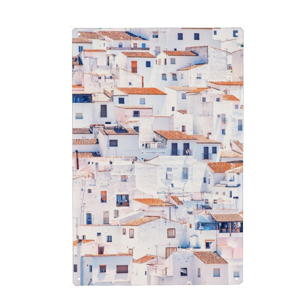 Holzbild "White Houses" artboxONE - Städte,Reise,Architektur,Reise / Länder,Städte / Weitere