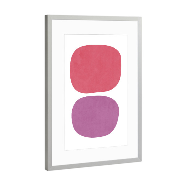 Poster mit Rahmen Silber "Minimal Sunset Colors" artboxONE - Abstrakt,Geometrie