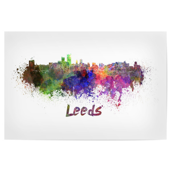 Poster "Leeds skyline in watercolor" artboxONE - Städte,Abstrakt,Architektur