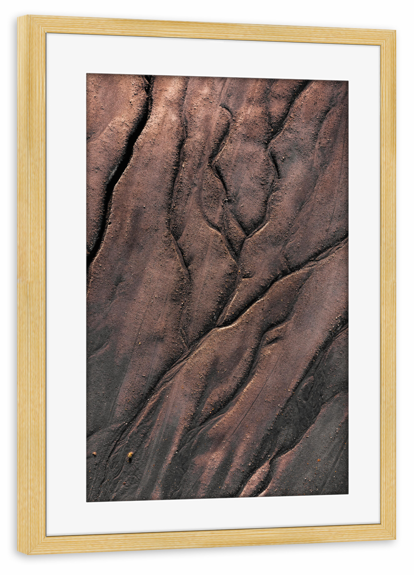 Poster mit Rahmen kiefer "MEMORIAM" artboxONE - Natur,Abstrakt - Drone,Dji,Nft,Aerial,Sky,Abstrakt,Nature,Landscape,Abstract,Landschaft,Natur