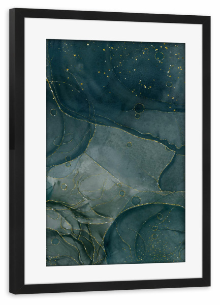 Poster mit Rahmen schwarz "Green Agate Paper" artboxONE - Natur,Abstrakt,Fashion,Marmor,Festivals