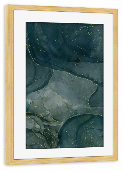 Poster mit Rahmen kiefer "Green Agate Paper" artboxONE - Natur,Abstrakt,Fashion,Marmor,Festivals