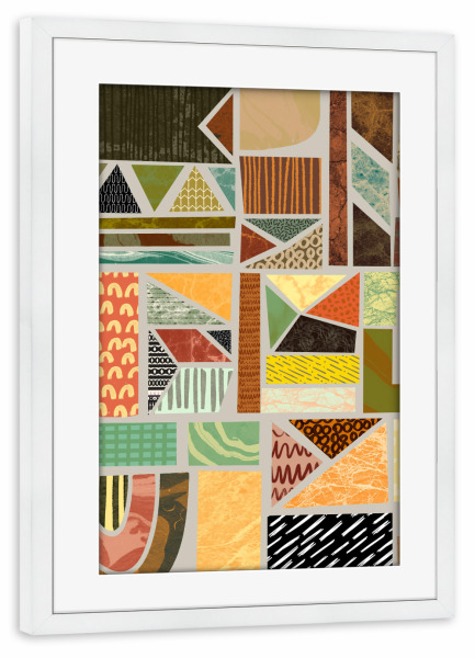 Poster mit Rahmen weiß "Marocco Art Design" artboxONE - Geometrie,Reise / Afrika