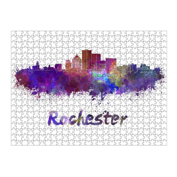 artboxONE Puzzle "ROCHESTER NY skyline in watercolor" artboxONE - Städte,Abstrakt,Architektur