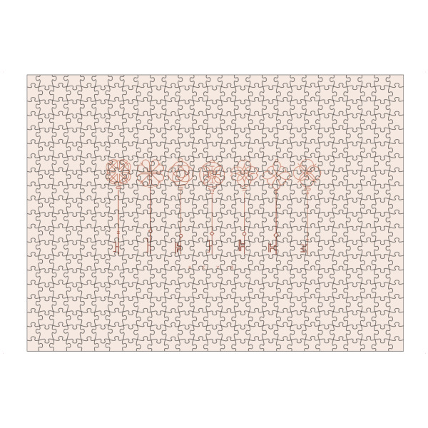 Puzzle Ravensburger "Modern key collection beige" artboxONE - Architektur,Streetart
