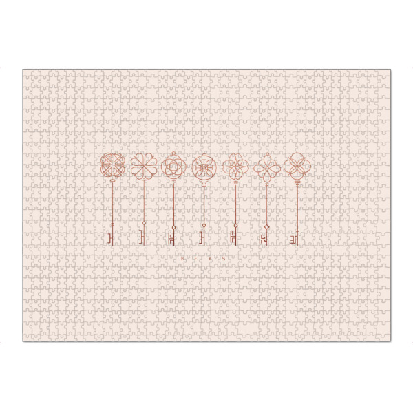 Puzzle Ravensburger "Modern key collection beige" artboxONE - Architektur,Streetart