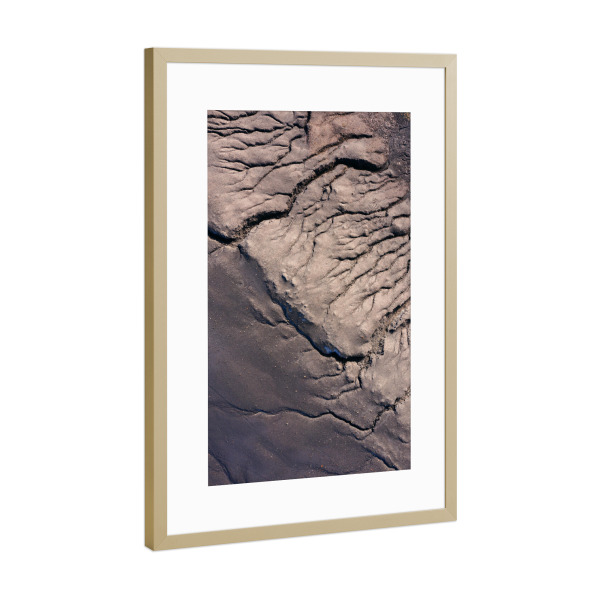 Poster mit Rahmen Gold "NATRUN" artboxONE - Natur,Abstrakt,Buchstaben / D