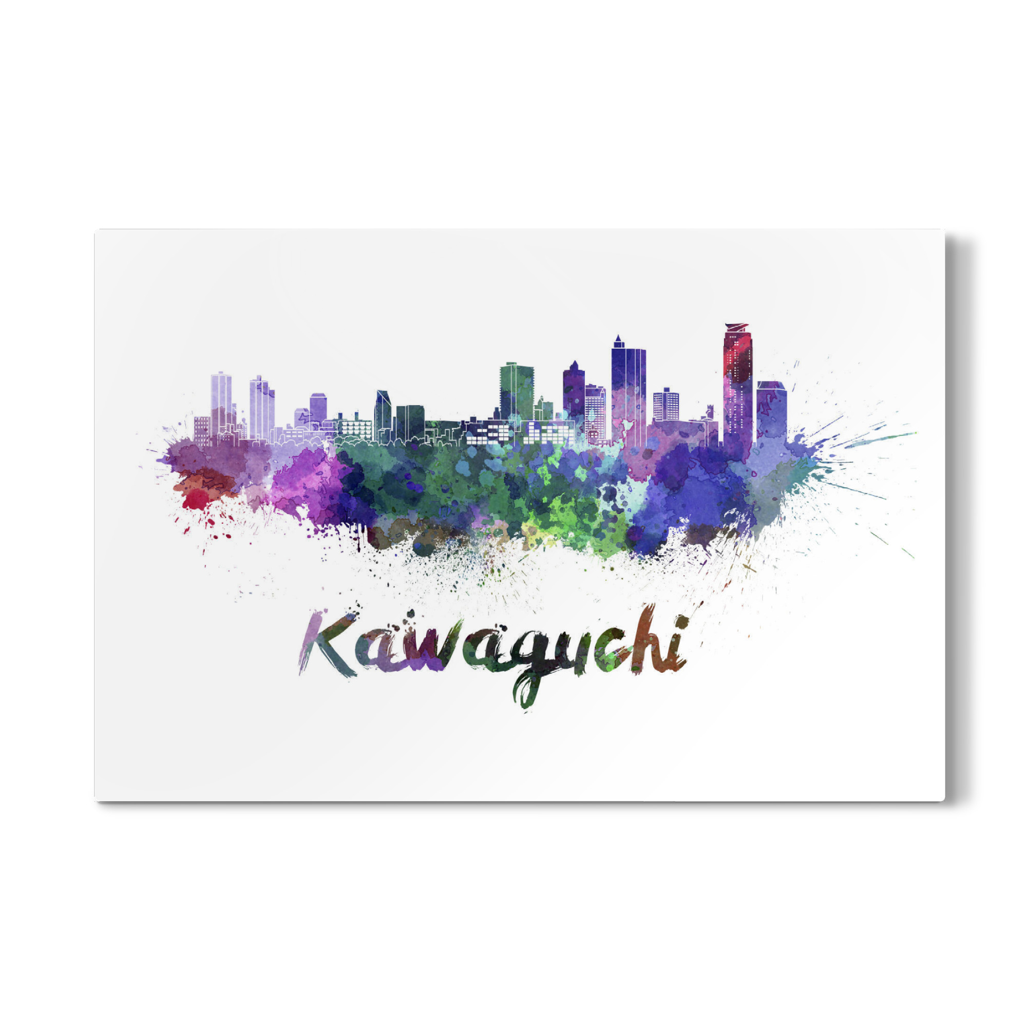 Galerie-Print "KAWAGUCHI skyline in watercolor" 75x50 cm artboxONE