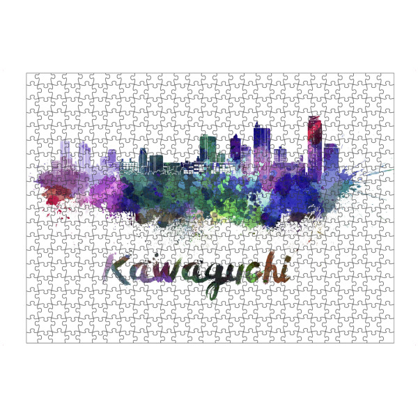 artboxONE Puzzle "KAWAGUCHI skyline in watercolor" artboxONE - Städte,Abstrakt,Architektur