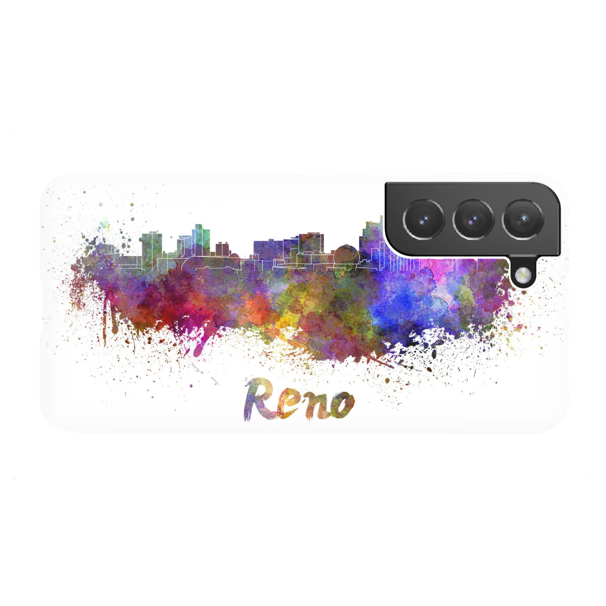 "RENO skyline in watercolor"für Samsung Galaxy - Premium-Case Handyhülle artboxONE