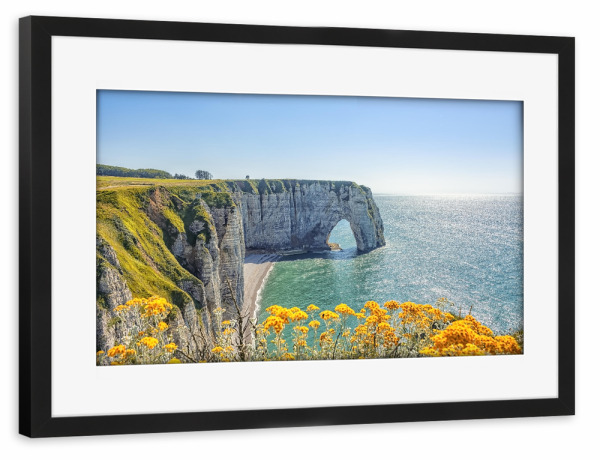 Poster mit Rahmen schwarz "Etretat" artboxONE - Natur,Reise,Reise / Strand und Meer,Reise / Länder