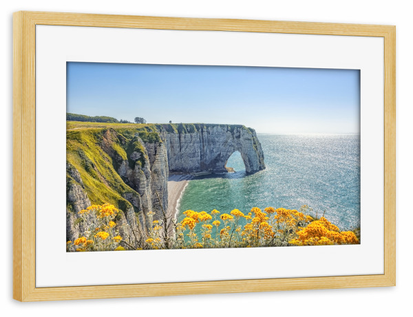 Poster mit Rahmen kiefer "Etretat" artboxONE - Natur,Reise,Reise / Strand und Meer,Reise / Länder