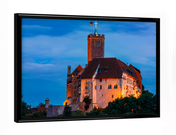 Poster mit schwarzem Rahmen "Die Wartburg" artboxONE - Architektur - Wartburg,Eisenach,Thüringen,Thüringer wald,Burg,Mittelalter,Luther,Deutschland