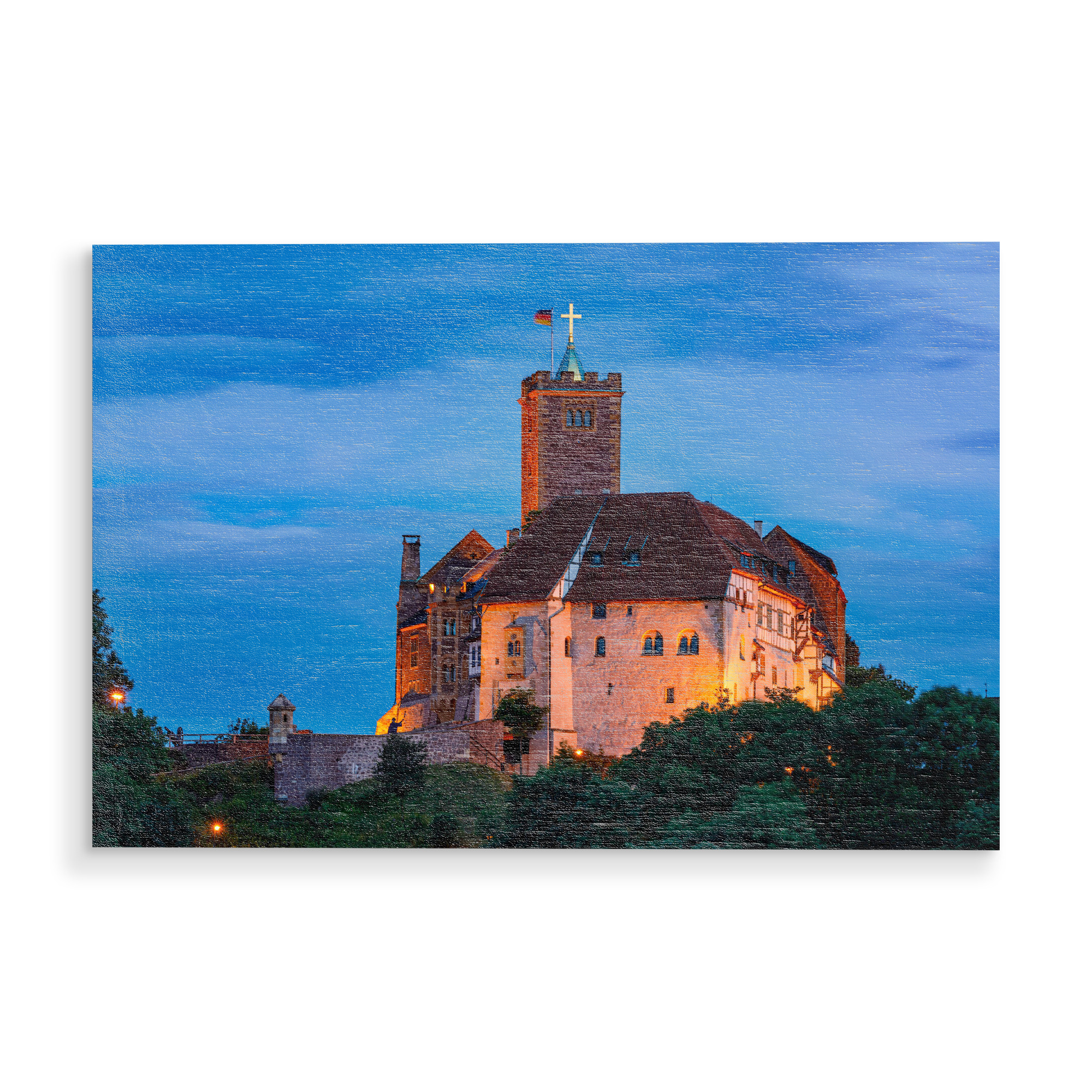 Holzbild "Die Wartburg" artboxONE - Architektur - Wartburg,Eisenach,Thüringen,Thüringer wald,Burg,Mittelalter,Luther,Deutschland