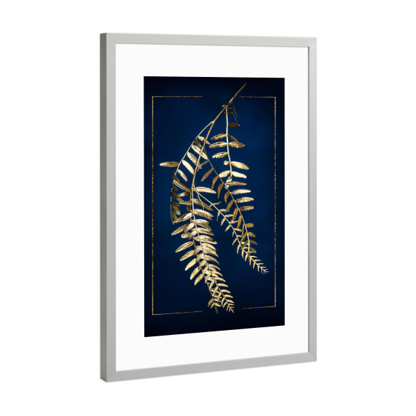 Poster mit Rahmen Silber "Goldener Pfefferbaum" artboxONE - Floral,Abstrakt