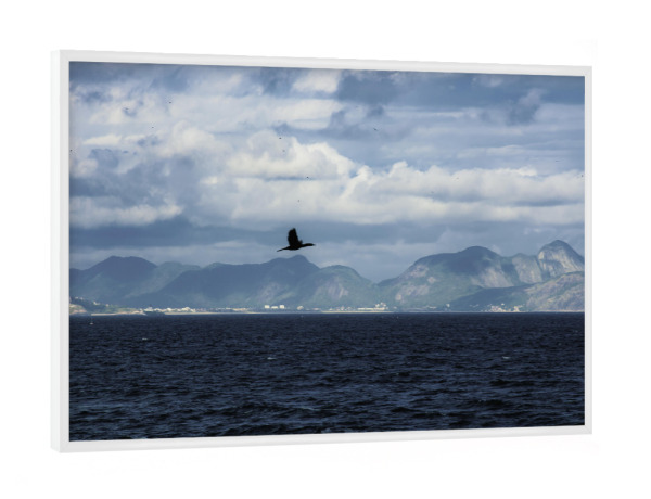 Poster mit weißem Rahmen "Guanabara Blue" artboxONE - Natur,Reise,Städte / Rio de Janeiro
