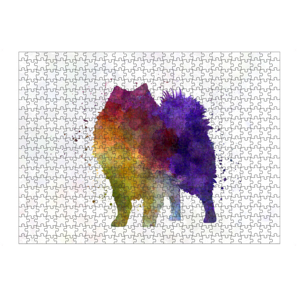 Puzzle Ravensburger "Japanese Spitz in watercolor" artboxONE - Tiere,Abstrakt