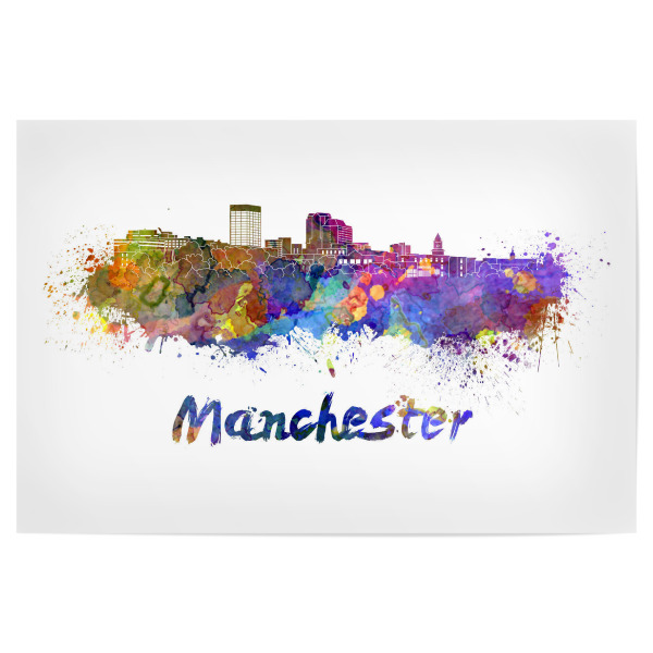 Poster "MANCHESTER nh skyline" artboxONE - Städte,Abstrakt,Architektur