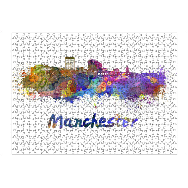 Puzzle Ravensburger "MANCHESTER nh skyline" artboxONE - Städte,Abstrakt,Architektur