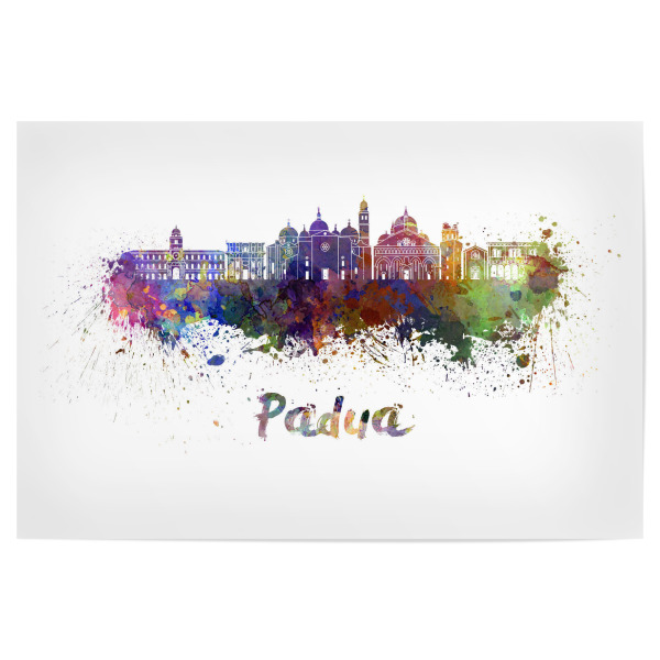 Poster "PADUA skyline in watercolor" artboxONE - Städte,Abstrakt,Architektur