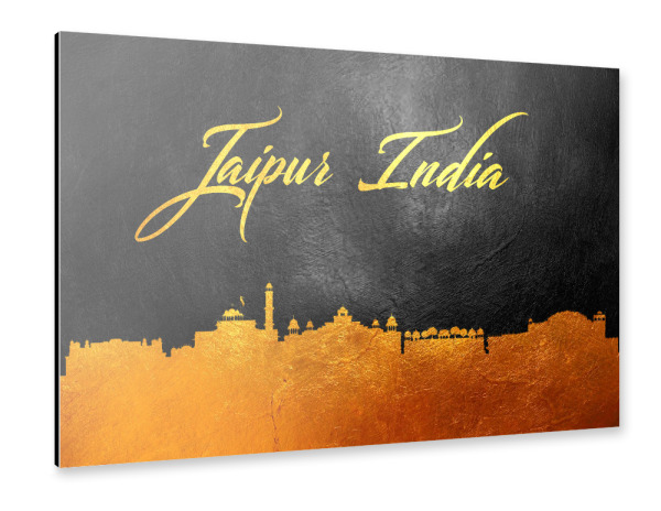 Alu-Dibond "Jaipur India Gold Skyline" 30x20 cm artboxONE