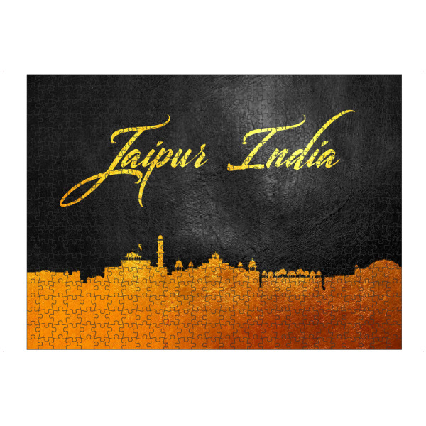 Puzzle Ravensburger "Jaipur India Gold Skyline" artboxONE - Städte - Gold,Skyline,Jaipur,India,Indien,Stadt - Bild gold