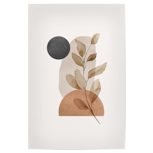 Modern Beige Botanical