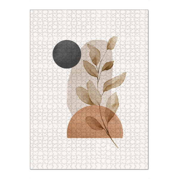 Puzzle Ravensburger "Modern Beige Botanical" artboxONE - Natur,Abstrakt