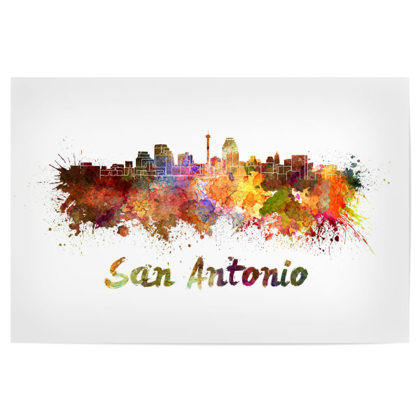 Poster "SAN ANTONIO skyline-l" artboxONE - Städte,Abstrakt,Architektur