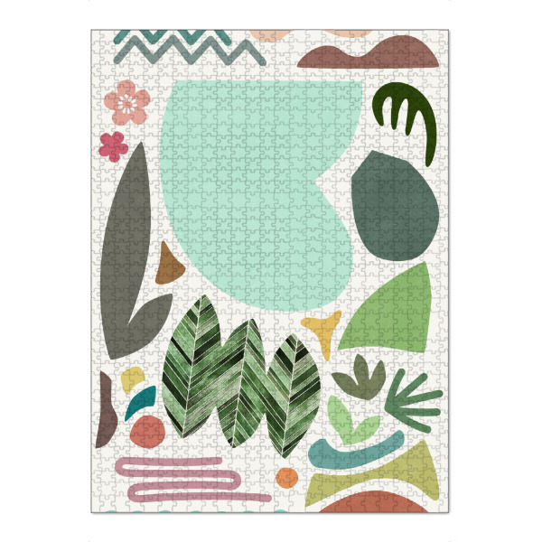 Puzzle Ravensburger "At the Lake" artboxONE - Natur,Abstrakt - Abstract,Nature,Botanical,Simple,Shape,Colorful,Plant,Tropical,Flora - Bild abstract