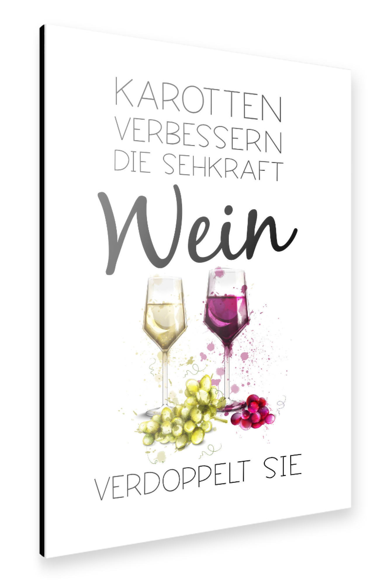 Alu-Dibond "Karotten und Wein" 75x50 cm artboxONE