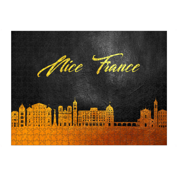 artboxONE Puzzle "Nice France Gold Skyline" artboxONE - Städte - Gold,Skyline,City,Stadt,Nice,France,Frankreich - Bild gold