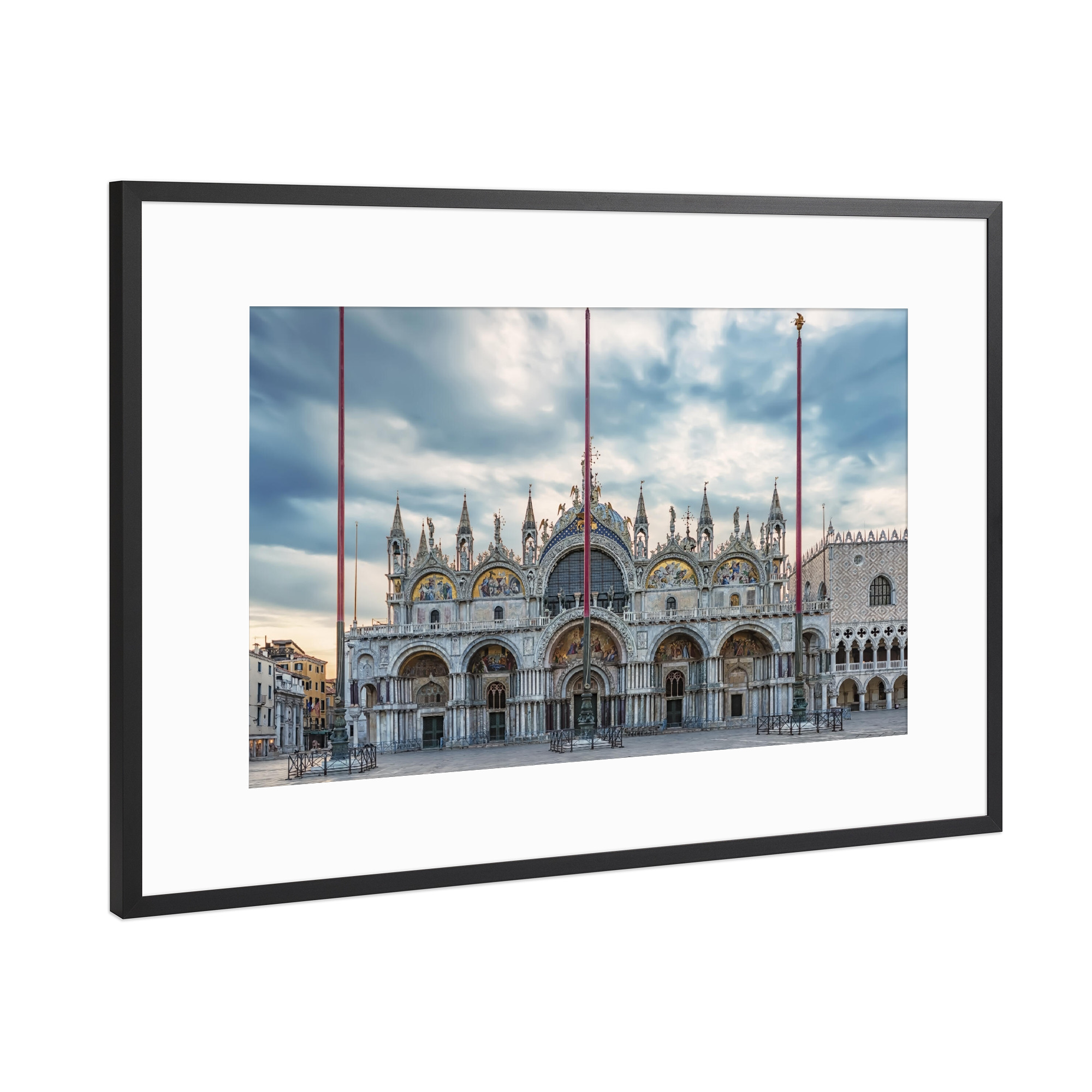 Poster mit Rahmen Schwarz (Metallic) "Basilica Cattedrale di San Marco" artboxONE - Städte,Reise,Architektur,Städte / Venedig,Reise / Länder