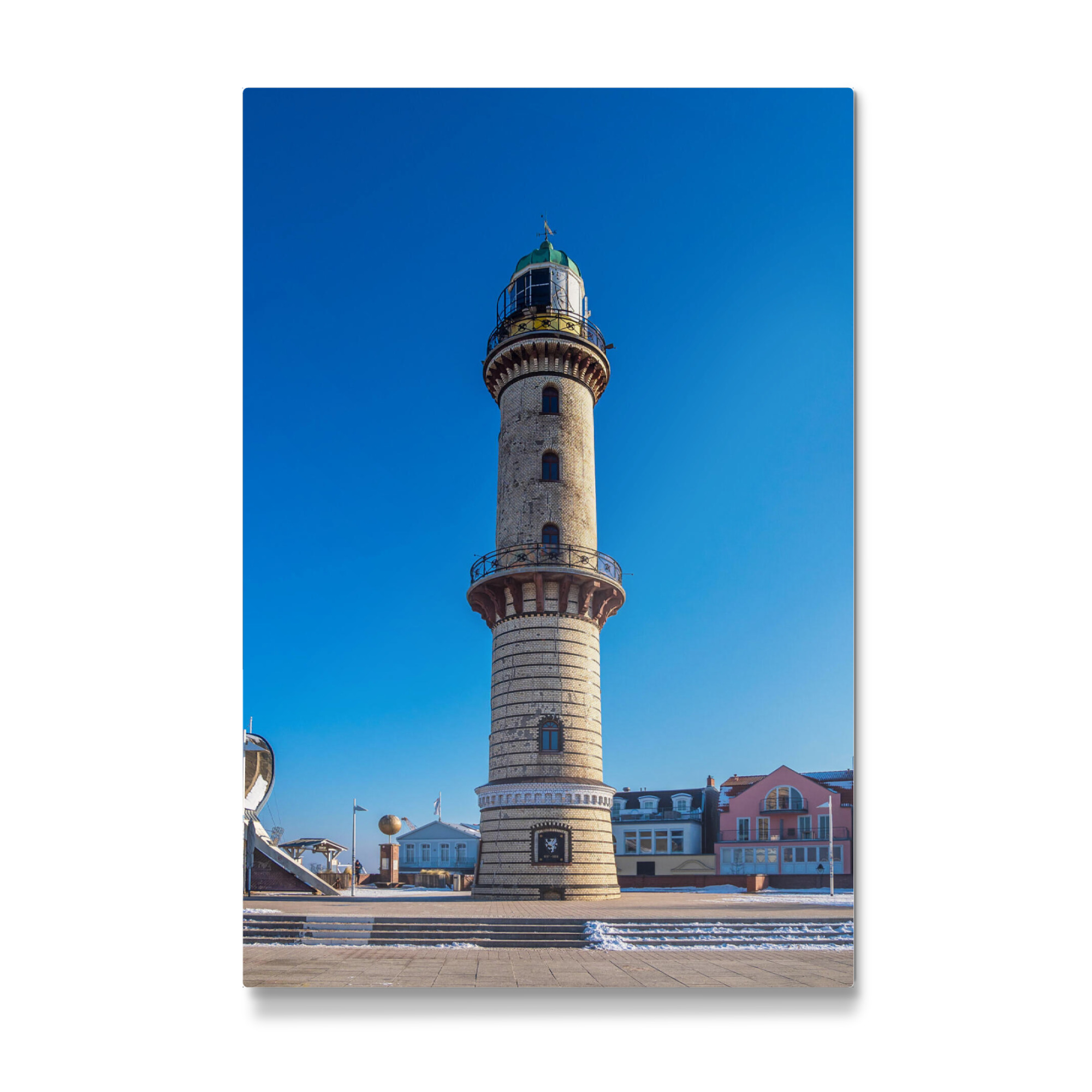 Galerie-Print "Leuchtturm und Häuser" 30x20 cm artboxONE