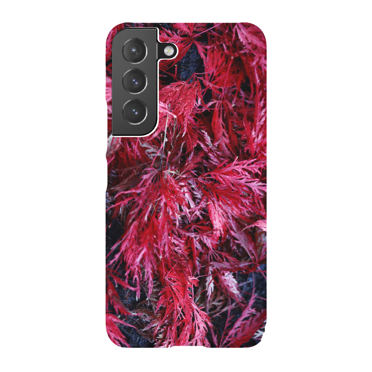 Samsung Galaxy "Abstrakte rote Blätter" Premium-Case Handyhülle artboxONE
