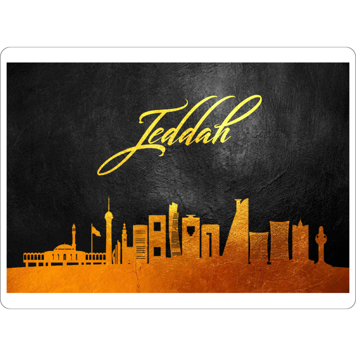 Tischset "Jeddah Saudi Arabia Gold Skyline" artboxONE - Städte - Jeddah,Saudi arabia,Gold,Skyline,City,Stadt - Bild jeddah