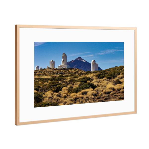 Poster mit Rahmen Kupfer "Teneriffa - Teide, Sternwarte" artboxONE - Städte,Natur,Reise,Architektur,Reise / Strand und Meer