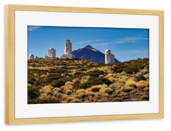 Poster mit Rahmen kiefer "Teneriffa - Teide, Sternwarte" artboxONE - Städte,Natur,Reise,Architektur,Reise / Strand und Meer