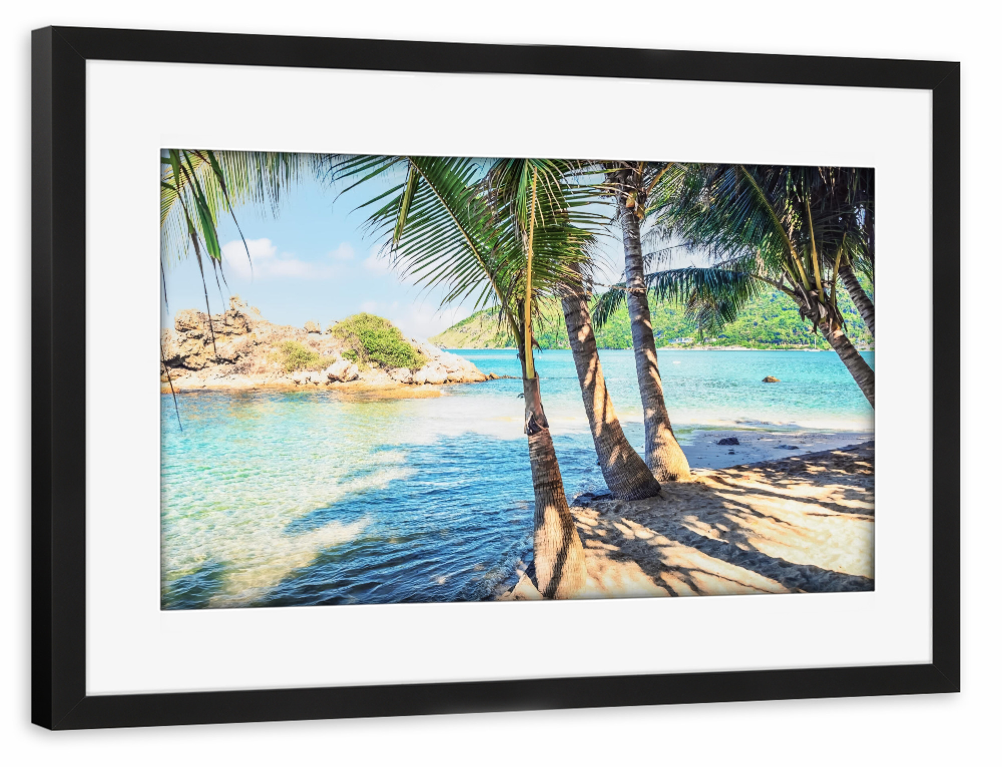 Poster mit Rahmen schwarz "Yanui Beach" artboxONE - Natur,Reise,Reise / Strand und Meer,Reise / Asien,Reise / Länder