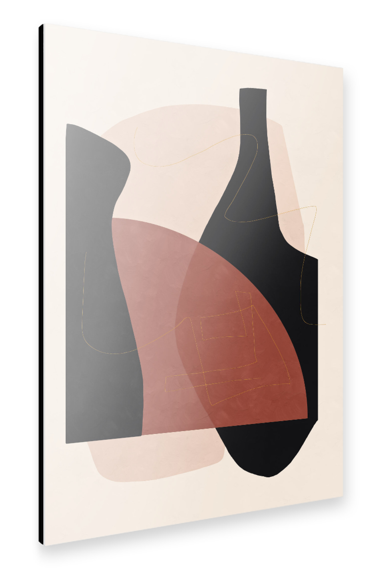 Alu-Dibond "Vase Black" 30x20 cm artboxONE