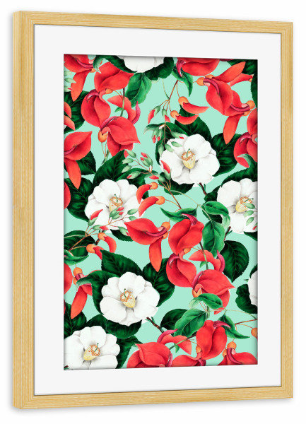 Poster mit Rahmen kiefer "Royalty" artboxONE - Floral