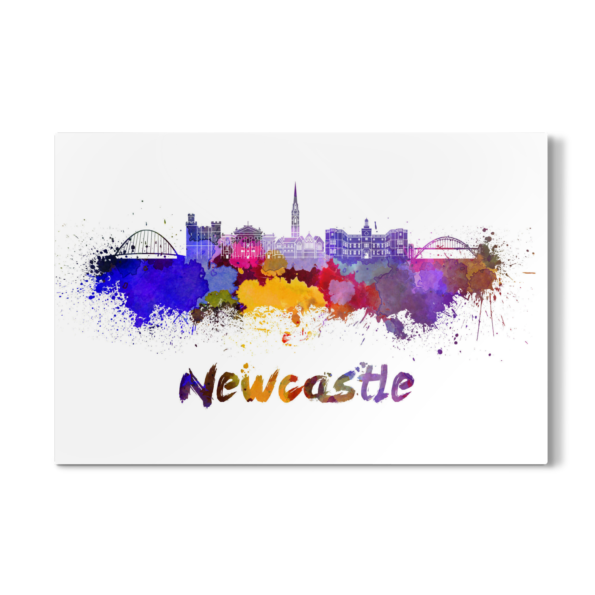 Galerie-Print "NEWCASTLE skyline in watercolor" 75x50 cm artboxONE