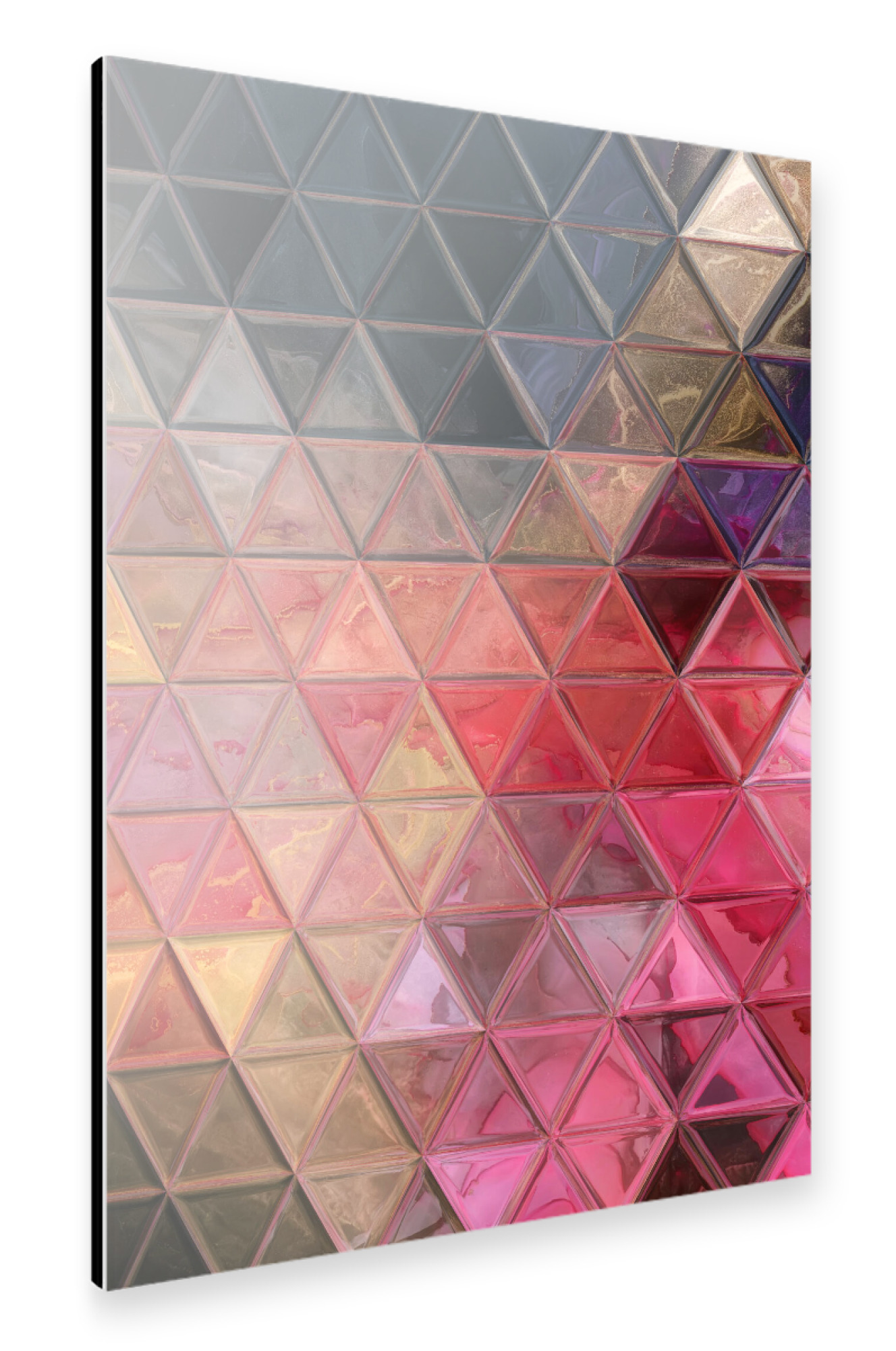 Alu-Dibond "Mosaic red pink black" 30x20 cm artboxONE