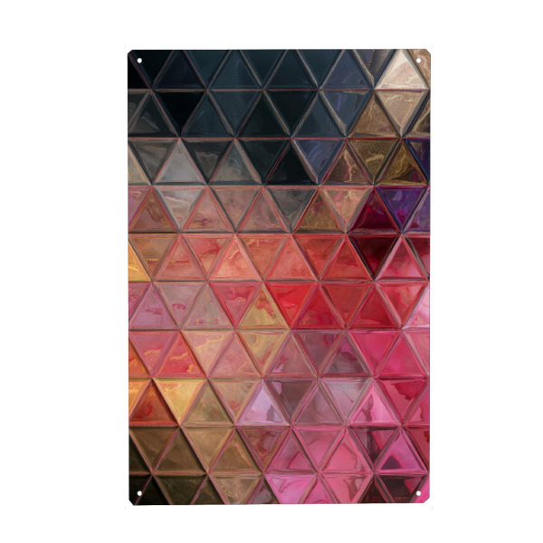 Holzbild "Mosaic red pink black" artboxONE - Abstrakt,Geometrie