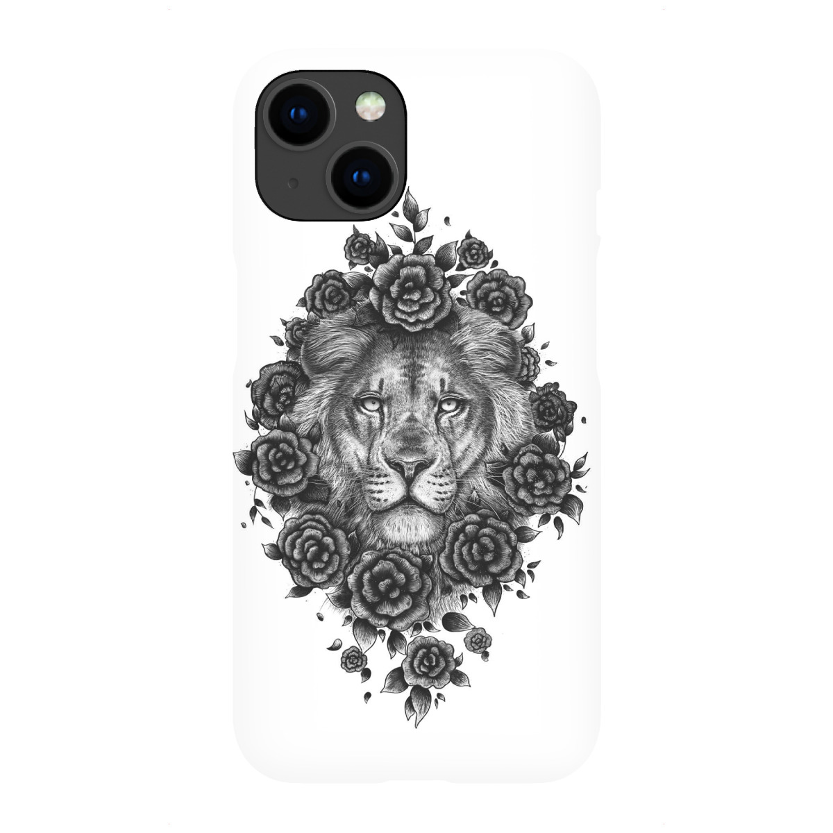 iPhone "Lion in flowers" Premium-Case Handyhülle artboxONE