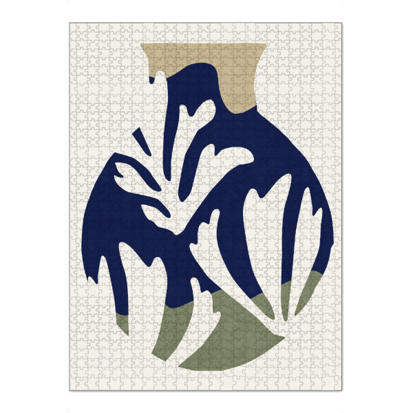 Puzzle Ravensburger "Vase Flower" artboxONE - Floral,Abstrakt - Abstract,Geometric,Flower,Leaf,Shape,Modern,New,Blätter,Abstrakt - Bild abstract
