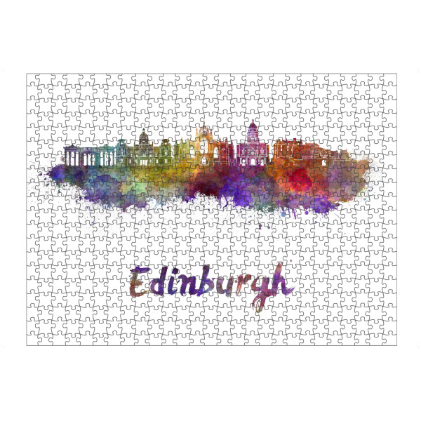 artboxONE Puzzle "EDINBURGH-v2 skyline in watercolor" artboxONE - Städte,Abstrakt,Architektur