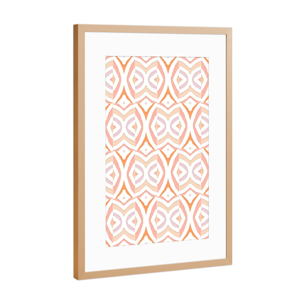 Poster mit Rahmen Kupfer "Spring Mixed Pattern Tiles" artboxONE - Abstrakt,Geometrie