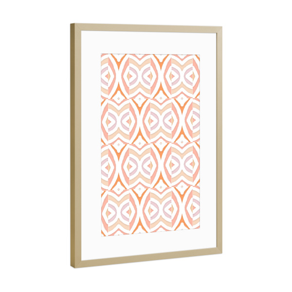 Poster mit Rahmen Gold "Spring Mixed Pattern Tiles" artboxONE - Abstrakt,Geometrie