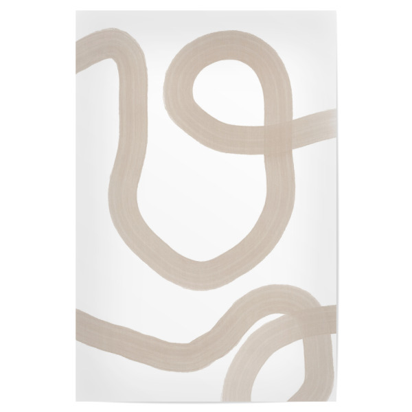 Poster 30x20 cm "Single Line" artboxONE - Abstrakt,Geometrie - Organische form,Linie,Abstract,Abstrakt,Form,Shape,Minimal,Minimalistisch,Beige,Boho